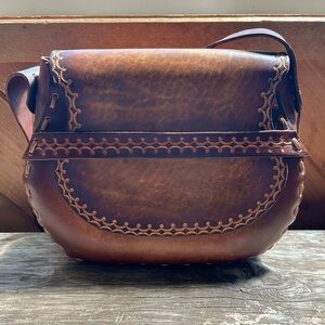 1970’s Brown Leather Crossbody Bag